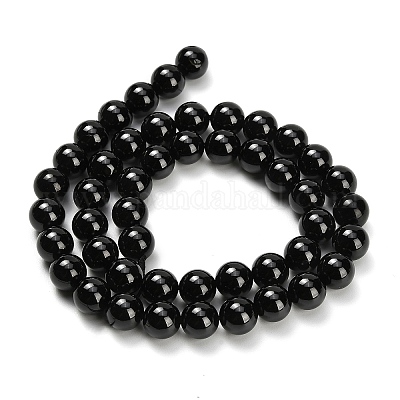 Натуральный черный шпинель бисер пряди G-L631-A03-8mm-1