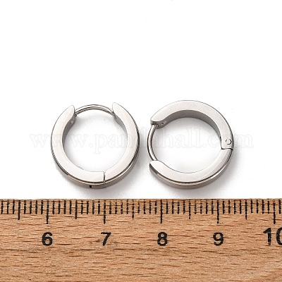 Серьги-кольца из нержавеющей стали 304 EJEW-D331-19A-P-1