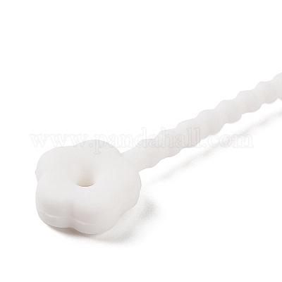 Силиконовые кабельные стяжки в форме цветка AJEW-C034-01C-1