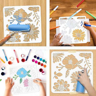 Pochoir Chat Réutilisable NBEADS - Modèle Dessin Animal - Pour DIY Peinture Et Déco
