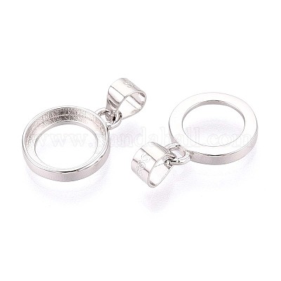 Сеттинги Серебряный кулон кабошон 925 стерлингов STER-N016-87B-P-1