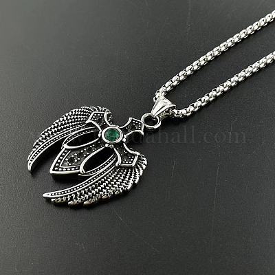 Винтажные готические подвески из нержавеющей стали 304 с кубическим цирконием ZQ9567-1