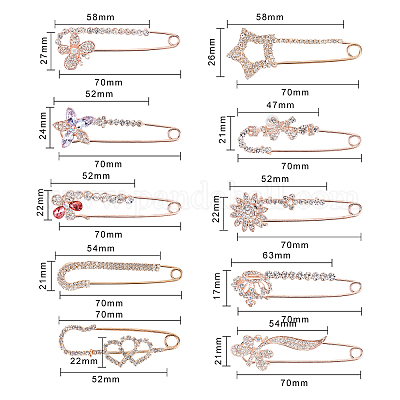 Брошь из сплава со стразами JEWB-PH0001-14-1