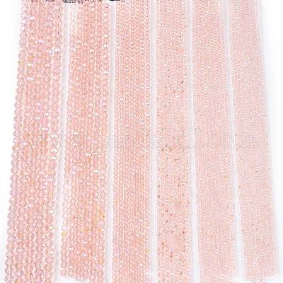 Стеклянные бусины с гальваническим покрытием  EGLA-A044-T6mm-L22-1