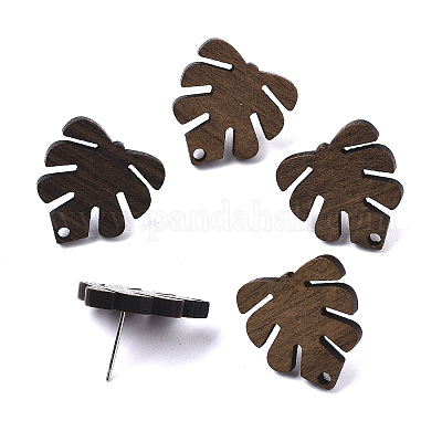 Серьги-гвоздики с тропической тематикой MAK-CJ0001-15-1