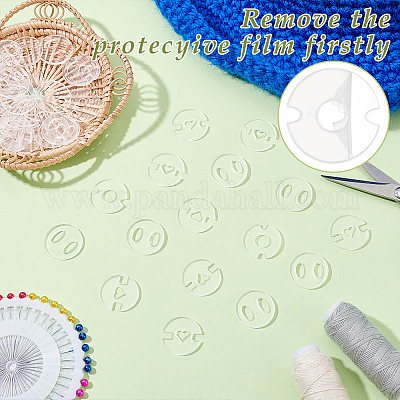 60шт 3 стиля акриловые помпоны для шапки пуговицы OACR-ME0001-19-1