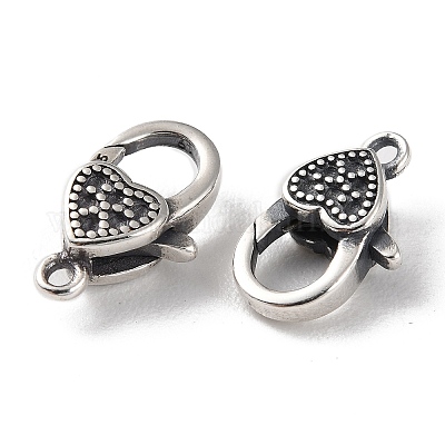 925 таиландская застежка-когти-лобстер со стразами STER-D003-50AS-1