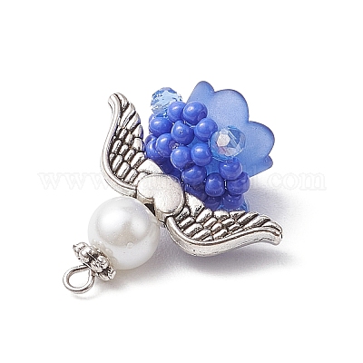 Подвески-ангелы из стеклянных бисеров PALLOY-MZ00714-1