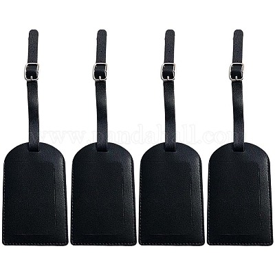 Вырезанная полая бирка для багажа из искусственной кожи 4 шт. OFST-CL0001-01B-03-1