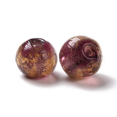 Wholesale Handmade Gold Foil Lampwork Beads 