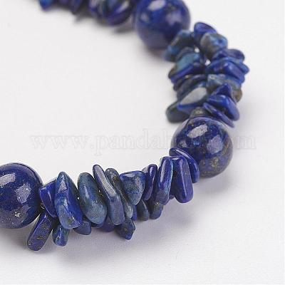 Природных драгоценных камней чип бисер браслеты BJEW-JB02807-1