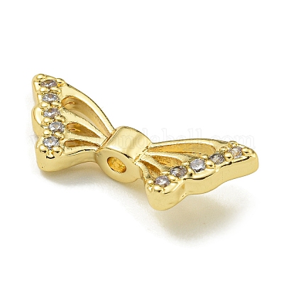 Реечное покрытие латунь микро паве кубический цирконий шарик KK-K386-18G-1