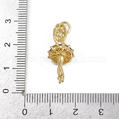 Латунные микро проложить кубического циркония подвески KK-D409-42G-C-1