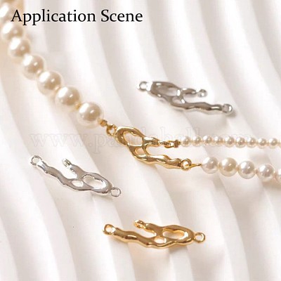 925 звено для люстры неправильной формы из стерлингового серебра STER-D288-01G-1