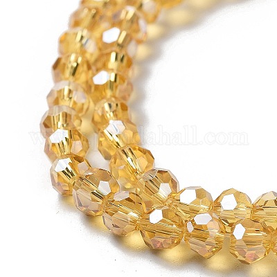 Гальванические стеклянные бусины EGLA-R015-4mm-30-1