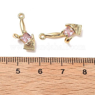 Латунные микро проложить кубического циркония подвески KK-A259-32G-1