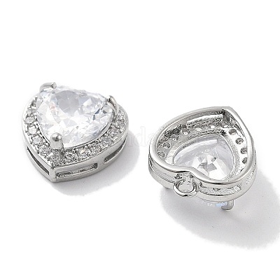 Латунные микропаве прозрачные подвески с фианитом KK-M102-26P-1