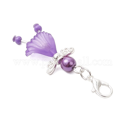 5 шт. подвеска в виде цветка-ангела из стекла и акрила HJEW-JM03563-01-1