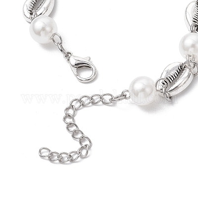 Браслеты из сплава серии Ocean Conch Link BJEW-JB11840-04-1