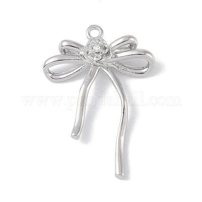 Латунные микропаве прозрачные подвески с фианитом KK-U008-03A-P-1