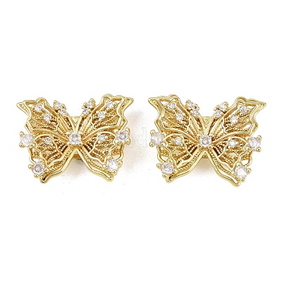 Латунные микропаве из прозрачного кубического циркония&nbsp;KK-D109-05A-G-1