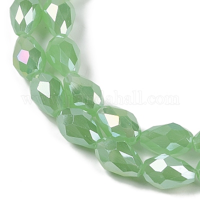 Непрозрачные однотонные гальванические стеклянные бусины EGLA-N013-J10mm-B04-1