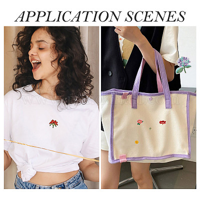 36 шт. полиэстеровая ткань для вышивки DIY-TA0013-07-1