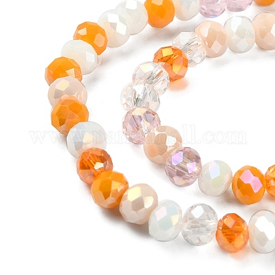 Стеклянные бусины с гальваническим покрытием &nbsp;EGLA-YW0002-D07-1