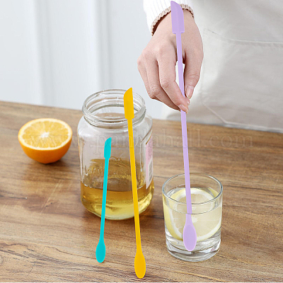 6pcs Glass Straws With Colored Small Flower + 2pcs Cleaning Brush