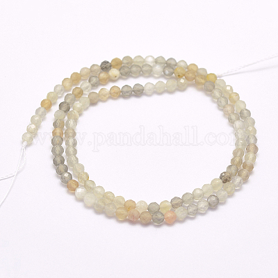 Brins de perles naturelles multi-moonstonee&nbsp;G-F509-06-3mm-1