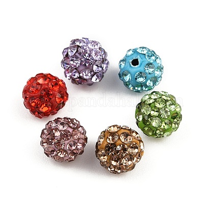 Бусины со стразами RB-H284-6MM-Half-M-1