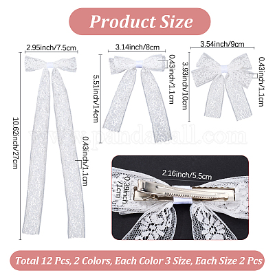 1 коробка заколок-бантов из полиэфирного сплава&nbsp;PHAR-CN0001-03-1