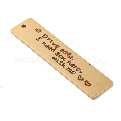 Большие подвески из нержавеющей стали 201 с вакуумным покрытием PVD STAS-L079-027U-G-1