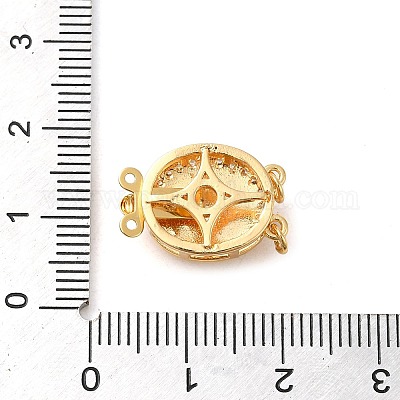 Латунные застежки из прозрачного кубического циркония с микропаве KK-M270-11G-1