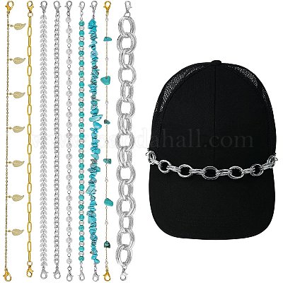 9 шт. цепь для бейсболки из алюминия HJEW-SW00143-1