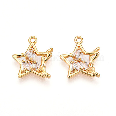 Латунные микро проложить кубического циркония подвески KK-N261-116C-G-1