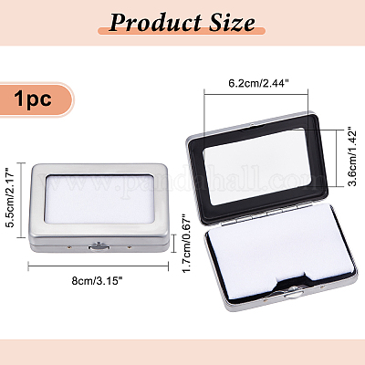 Железные свободные коробки для демонстрации драгоценных камней CON-WH0088-20A-02-1