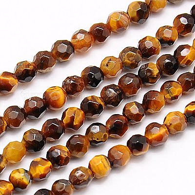 Chapelets de perles d'œil de tigre naturel&nbsp;G-G545-13-1