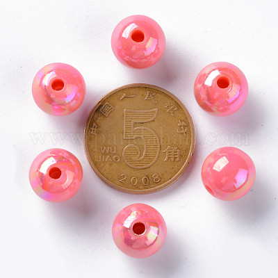 Непрозрачные акриловые бусины MACR-S370-D10mm-A04-1