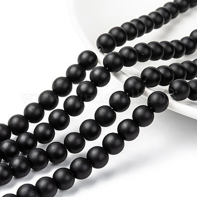 Непрозрачное стекло бисер нитей G-R345-8mm-38-1-1