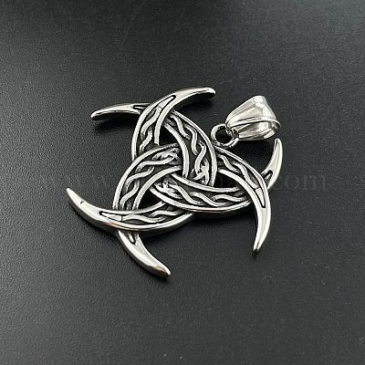 Мужские ожерелья с подвеской в виде тройного рога Одина из нержавеющей стали 304 в стиле викингов FR0632-1