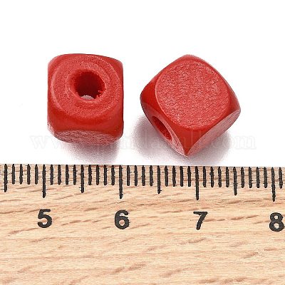 Спрей окрашены деревянные бусины WOOD-P021-01C-24-1