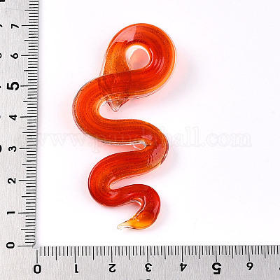 Ручной золотой песок Lampwork большие кулоны LAMP-T023-11E-1