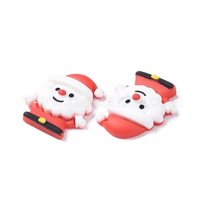 Кабошоны из непрозрачной смолы с рождественской тематикой RESI-F042-01D-1