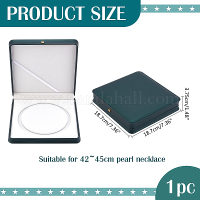 Подарочная коробка для хранения ожерелий из искусственной кожи AJEW-WH0502-52-1