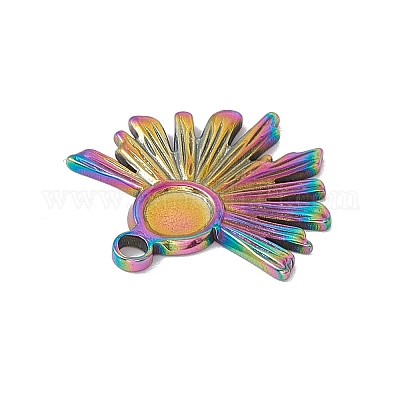 Ионное покрытие (ip) нержавеющая сталь 304 подвеска кабошон оправа STAS-E169-20M-1