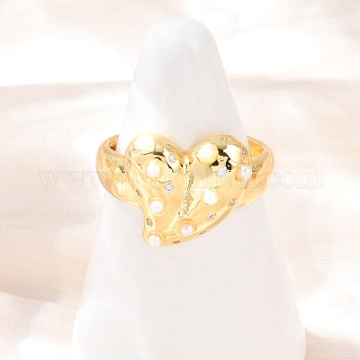 Регулируемые манжетные кольца с микропаве из кубического циркония из латуни RJEW-C139-05G-1