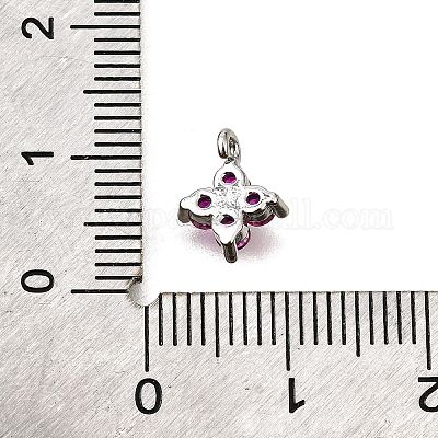 Латунные микро проложить кубического циркония подвески KK-D356-07E-P-1