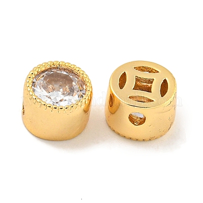 Латунь микропаве прозрачный кубический цирконий европейский бисер KK-P275-26G-1