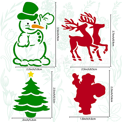 Wholesale GORGECRAFT 6.3 Inch Christmas Themed Metal Stencil